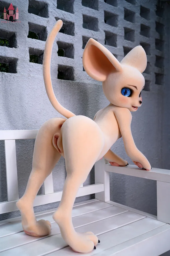 100cm Fur Fapdolls クリームマウス ケモノ シリコンドール（ファーバージョン）